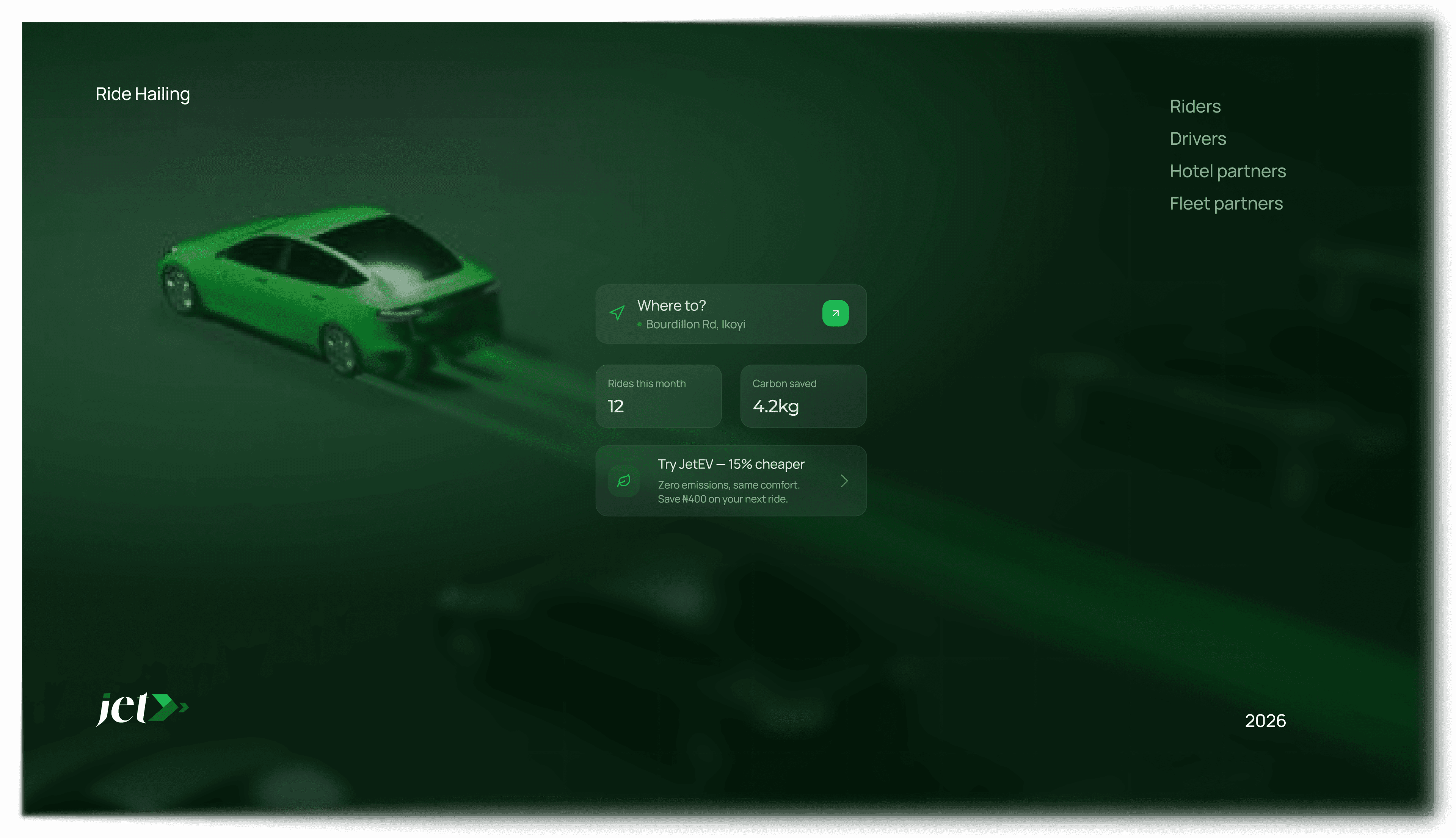 Jet ride hailing: from messy brief to 5 user ecosystem